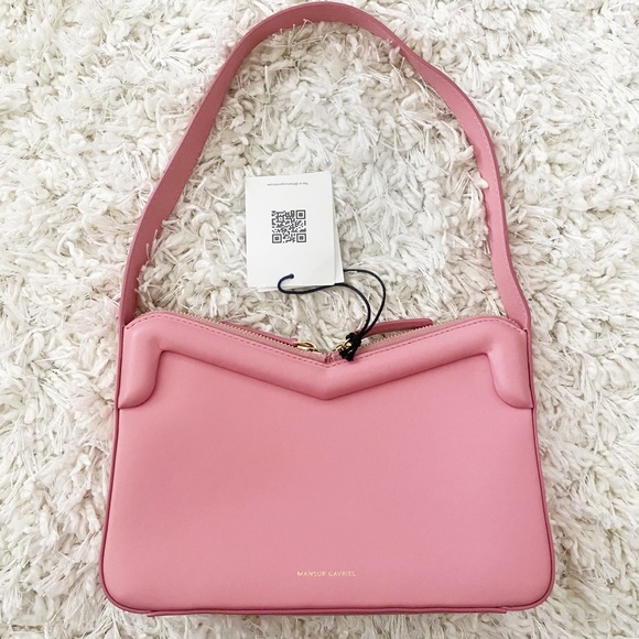 Mansur Gavriel $545 M Frame Baguette NWT Flamingo Pink - Picture 6 of 10